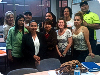 Chimezie Kingsley meets with youth worker trainees in Campbelltown New South Wales