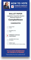 how to vote for Chimezie Kingsley in Campbelltown