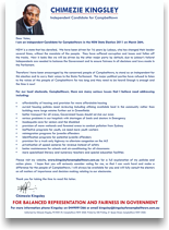 a letter to the voters in campbelltown from Chimezie Kingsley